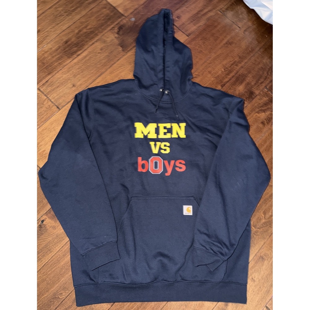 Barstool Michigan Ohio state Football Sweatshirt  Rare NWT Carhartt Navy Blue XL